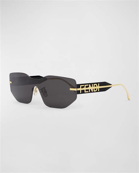 fendi logo metal shield sunglasses|fendi sunglasses original.